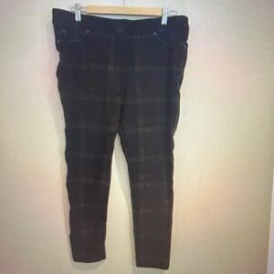 Motion Everyday Athleisure Women Plaid Pull On Leggings Pants Size XL